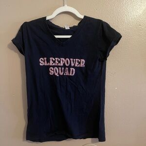 Black 'Sleepover Squad' T-Shirt